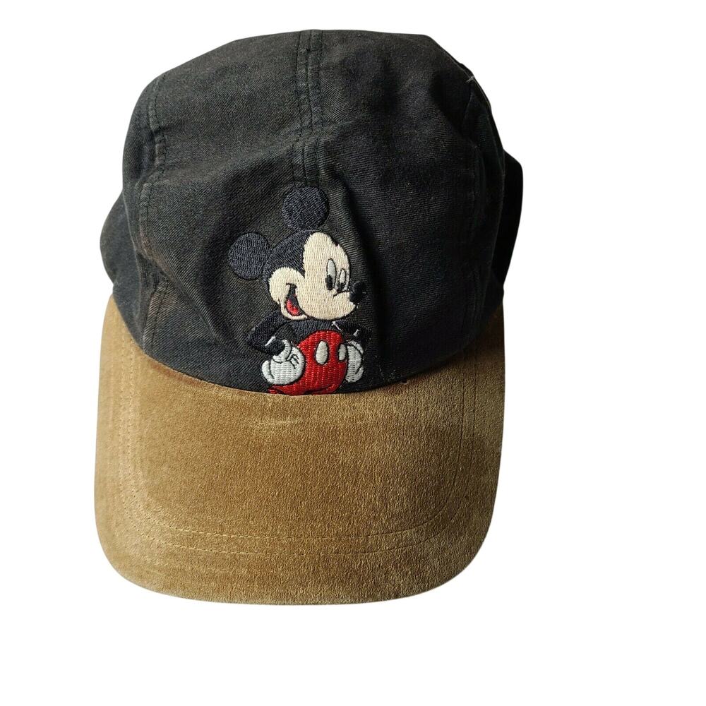 Vintage Disney Mickey Unlimited Mickey Mouse Embroidered Leather Brim Youth Hat